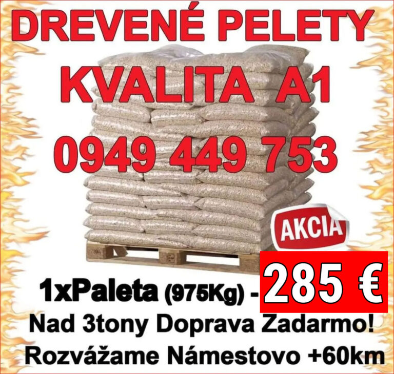 drevené pelety akcia 285€